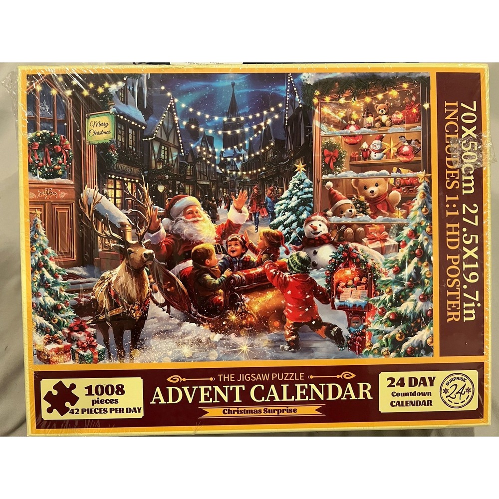 The Jigsaw Puzzle Advent Calendar 1008 Pieces 24 Day Countdown